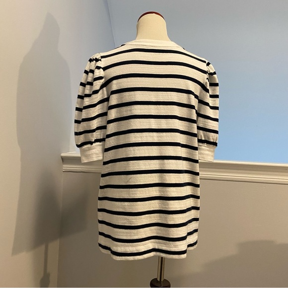 LOFT Puff Sleeve Striped Sweatshirt - Picture 4 of 6